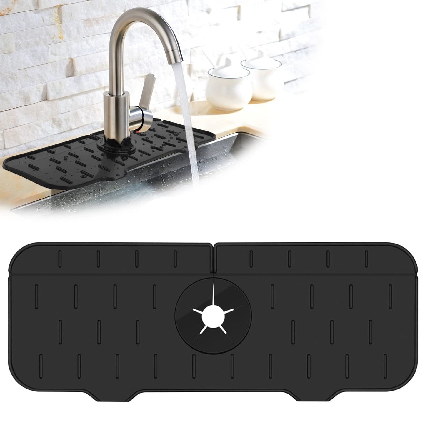 Kitchen Guard Silicone Faucet Handle Drip Catcher Tray