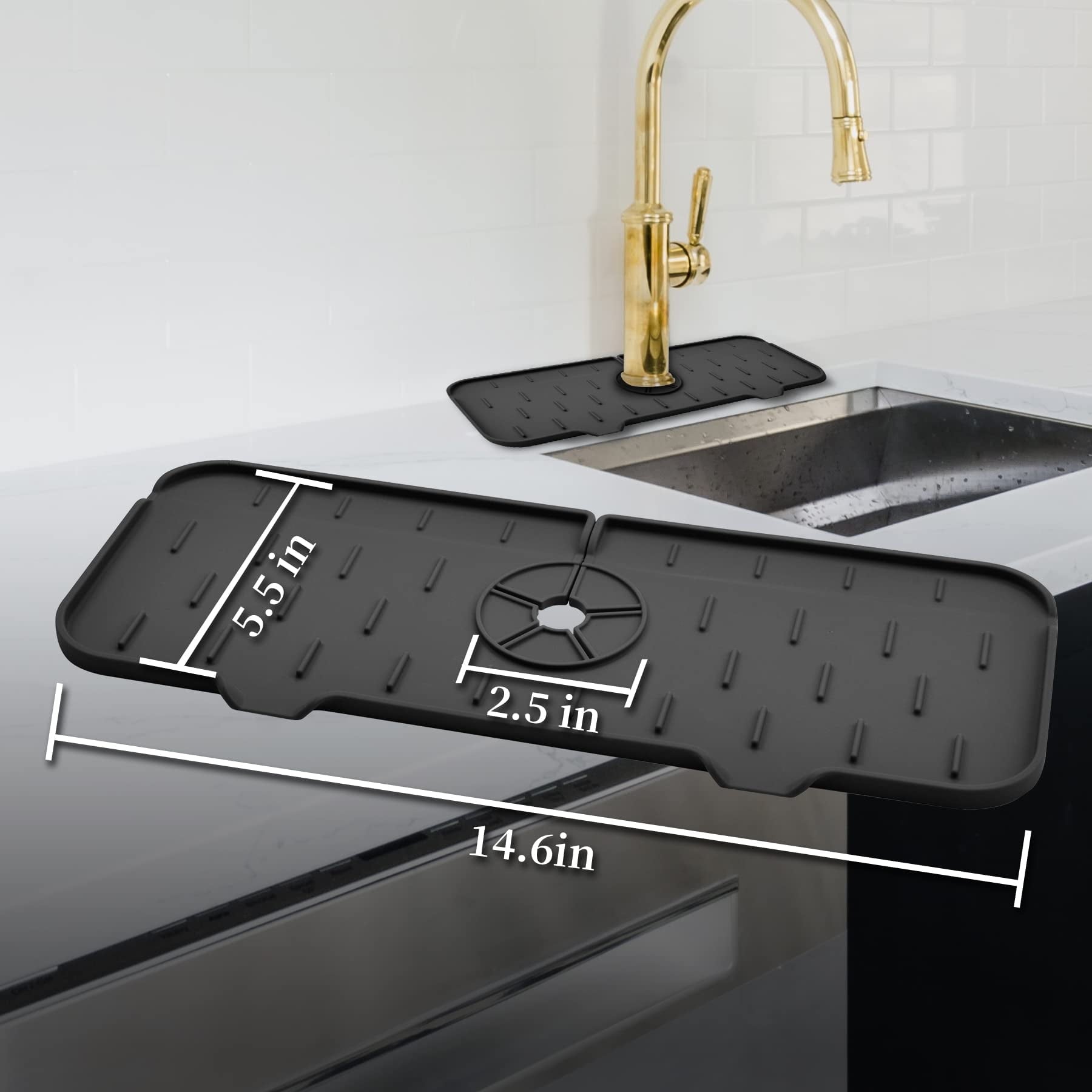 Kitchen Guard Silicone Faucet Handle Drip Catcher Tray