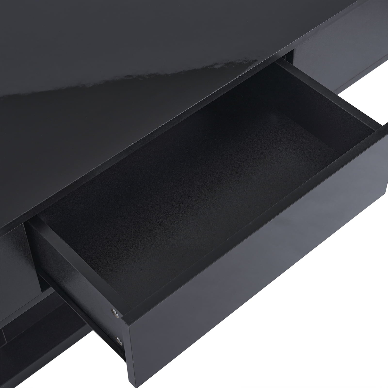 LED Coffee Table Living Room 43.3" Black